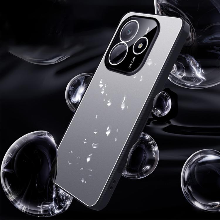 For Redmi Note 14 5G Ice Aluminum Metal Explosion-proof Frosted Phone Case