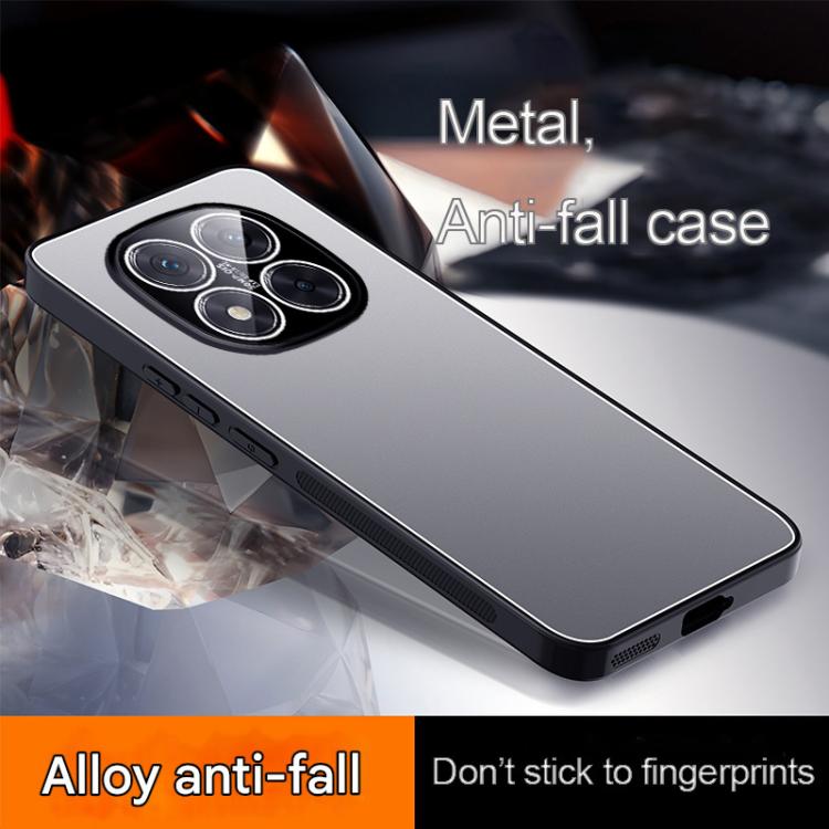 For Redmi Note 14 Pro 5G Ice Aluminum Metal Explosion-proof Frosted Phone Case
