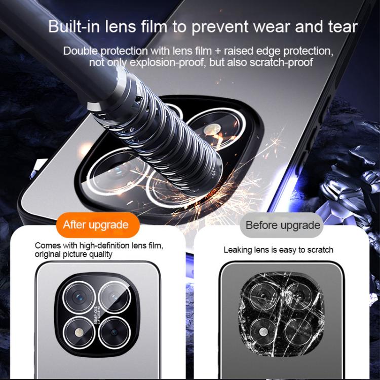For Redmi Note 14 Pro 5G Ice Aluminum Metal Explosion-proof Frosted Phone Case