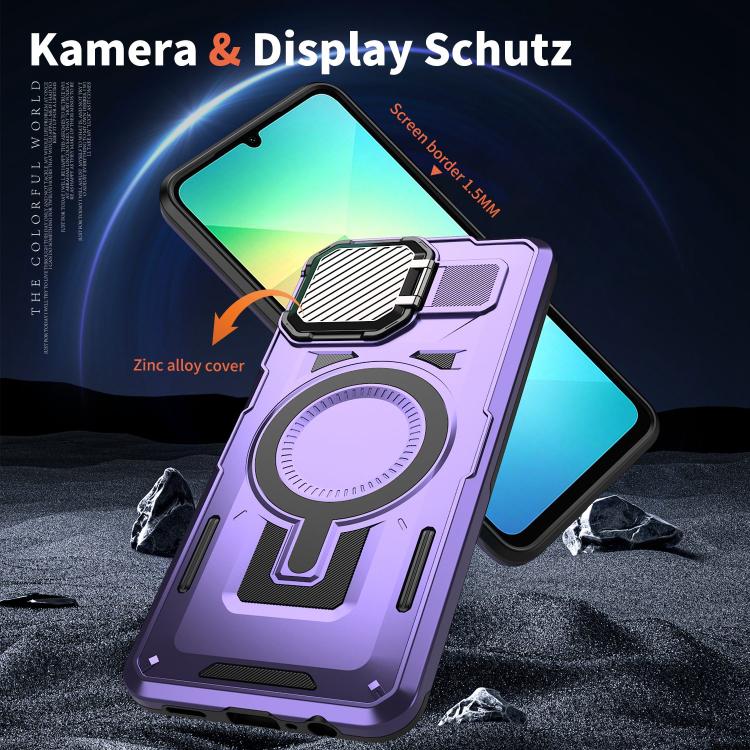 For Samsung Galaxy A05 Shield Frame Holder MagSafe Phone Case