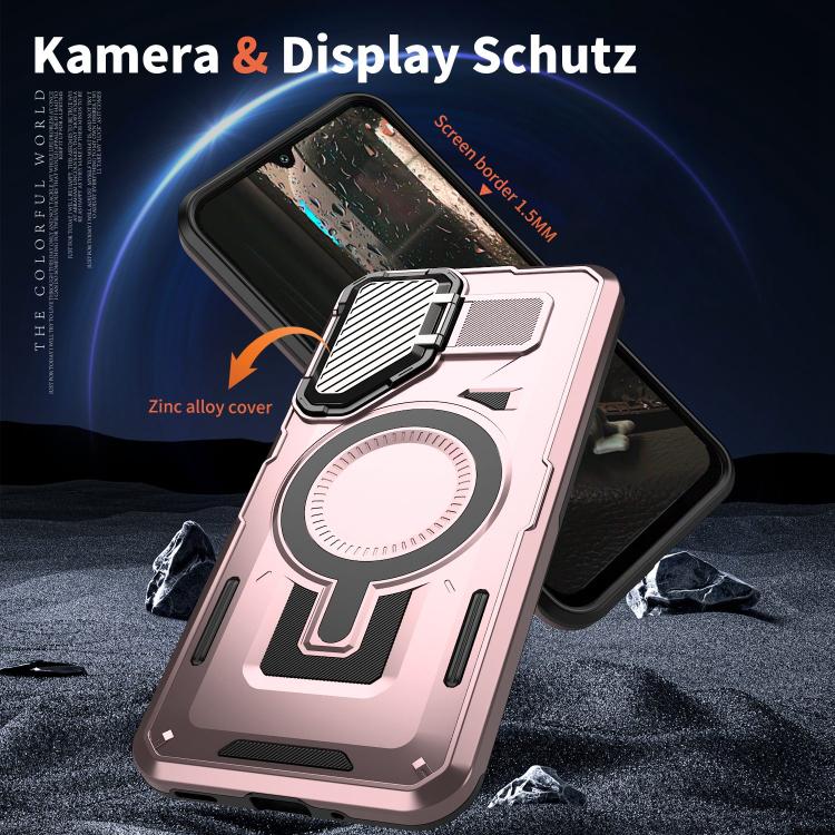 For Samsung Galaxy A05s Shield Frame Holder MagSafe Phone Case