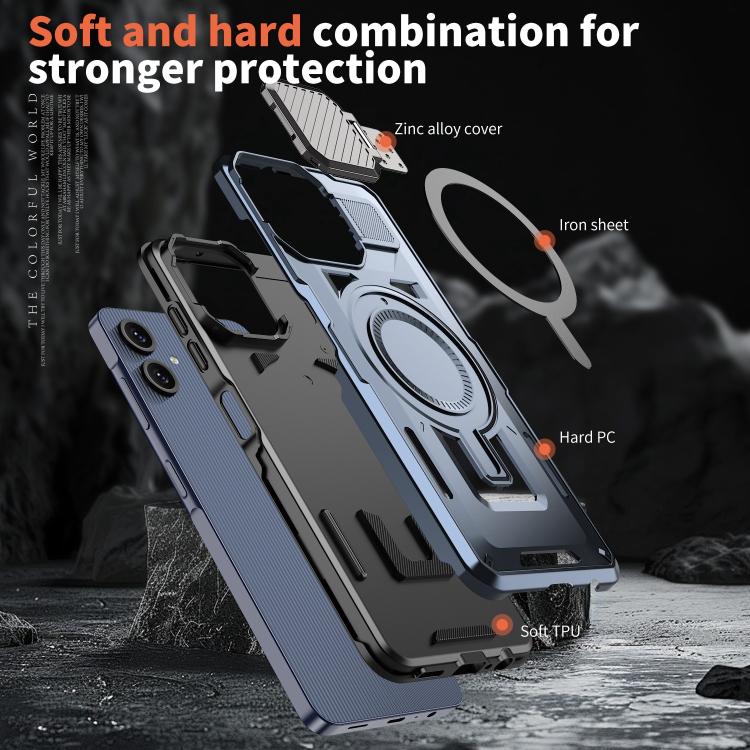 For Samsung Galaxy A06 4G / 5G Shield Frame Holder MagSafe Phone Case