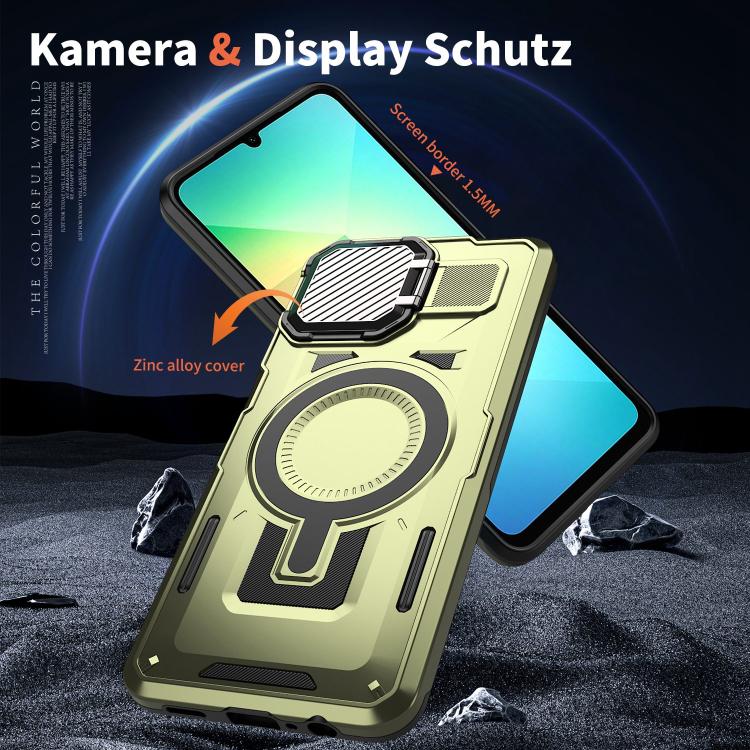 For Samsung Galaxy A06 4G / 5G Shield Frame Holder MagSafe Phone Case