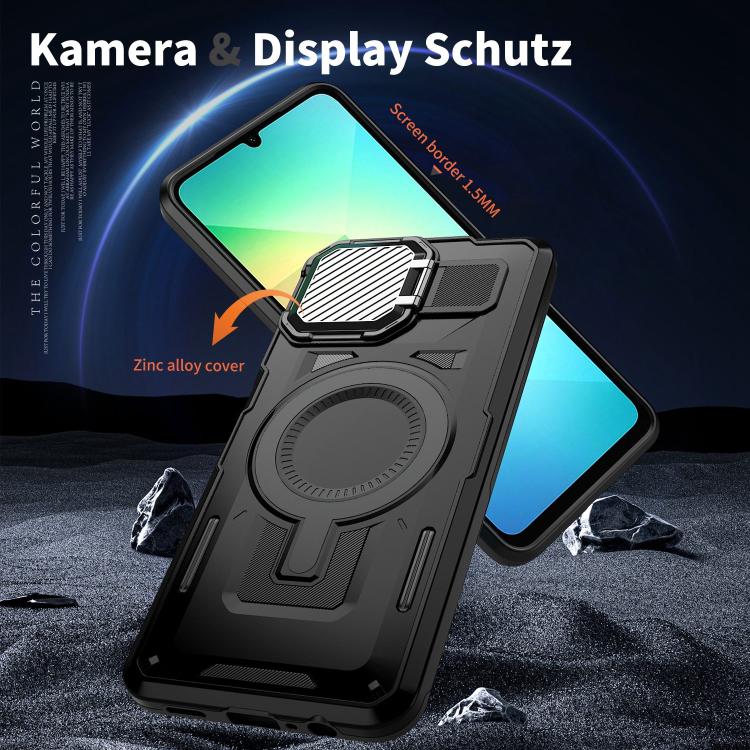 For Samsung Galaxy A06 4G / 5G Shield Frame Holder MagSafe Phone Case