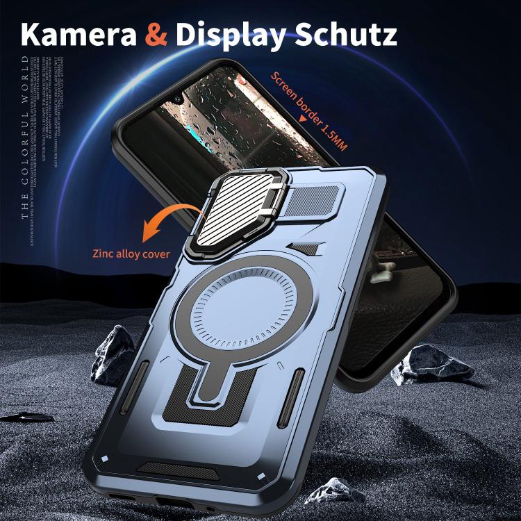 For Samsung Galaxy A35 5G Shield Frame Holder MagSafe Phone Case