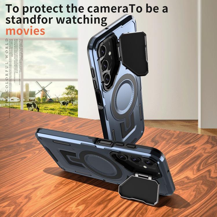 For Samsung Galaxy A55 5G Shield Frame Holder MagSafe Phone Case