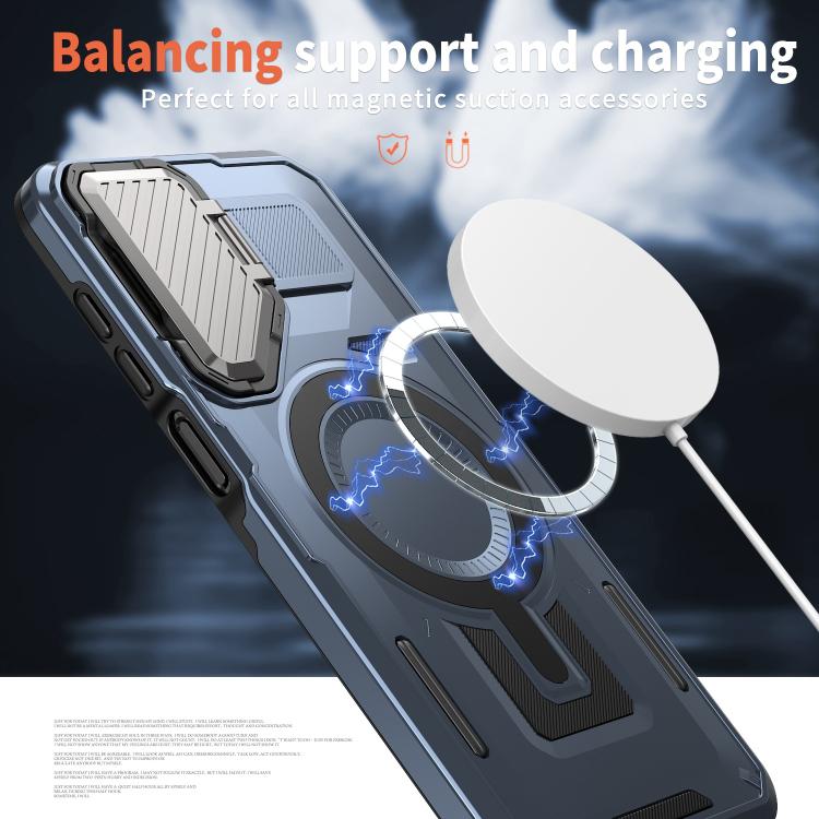 For Samsung Galaxy A55 5G Shield Frame Holder MagSafe Phone Case