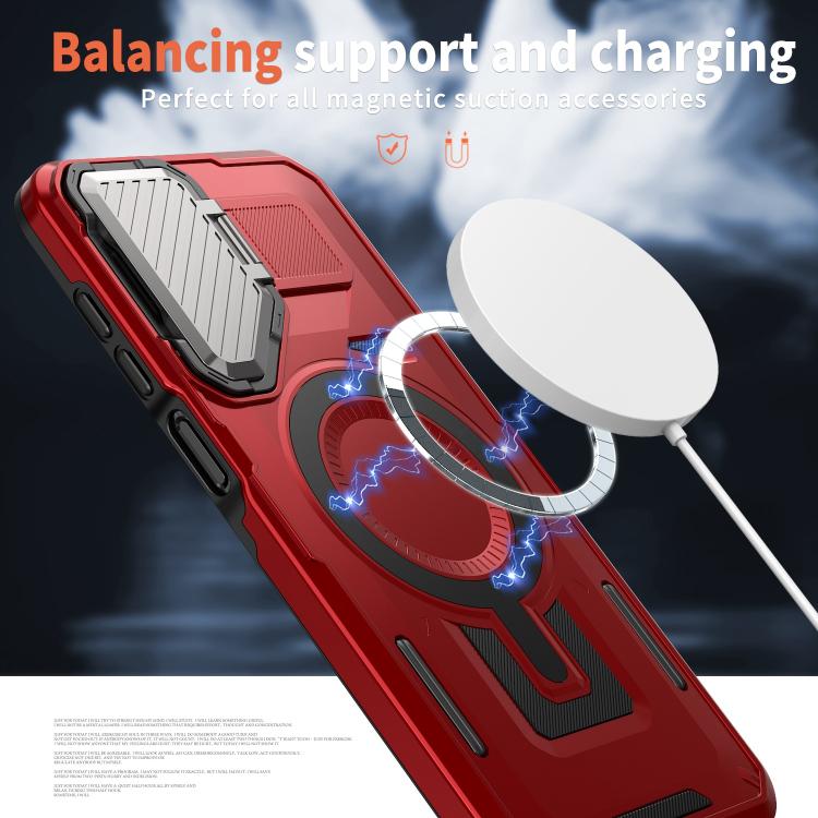 For Samsung Galaxy A55 5G Shield Frame Holder MagSafe Phone Case