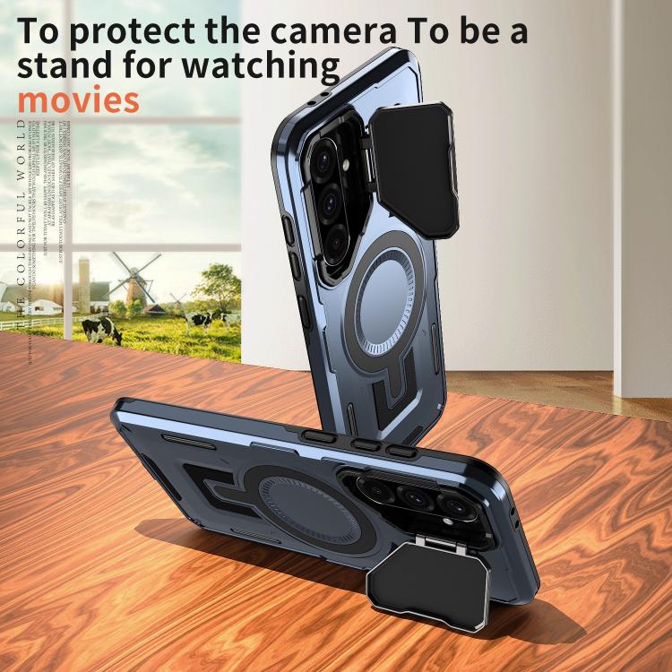 For Samsung Galaxy A56 5G Shield Frame Holder MagSafe Phone Case