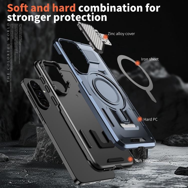 For Samsung Galaxy A56 5G Shield Frame Holder MagSafe Phone Case