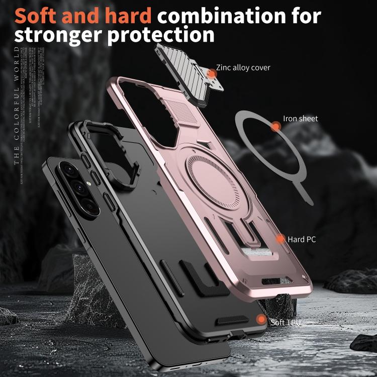For Samsung Galaxy A56 5G Shield Frame Holder MagSafe Phone Case