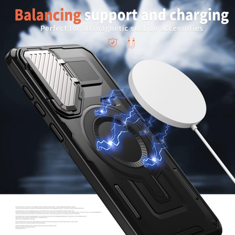 For Samsung Galaxy A36 5G Shield Frame Holder MagSafe Phone Case