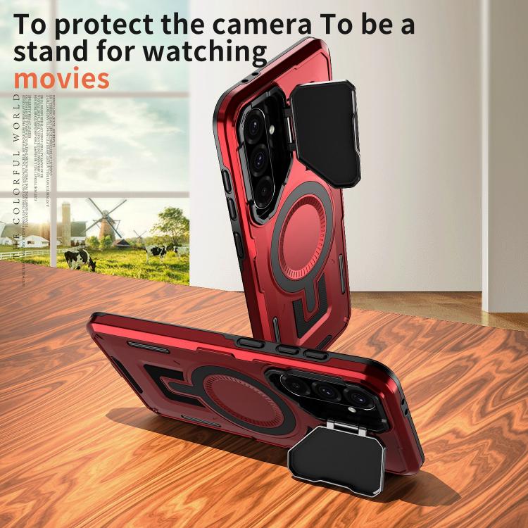 For Samsung Galaxy A36 5G Shield Frame Holder MagSafe Phone Case