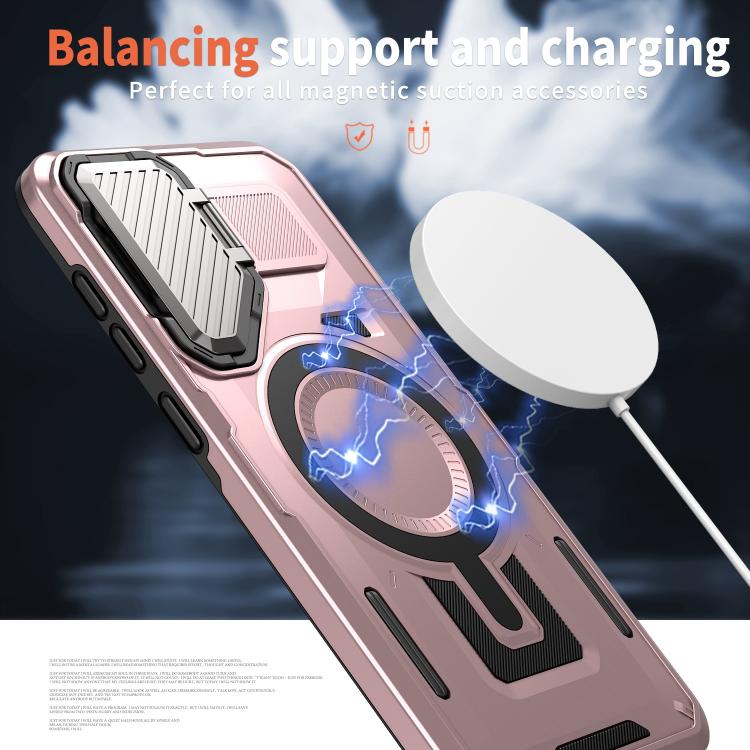 For Samsung Galaxy A36 5G Shield Frame Holder MagSafe Phone Case