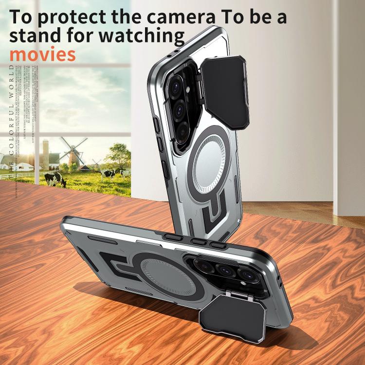 For Samsung Galaxy A36 5G Shield Frame Holder MagSafe Phone Case