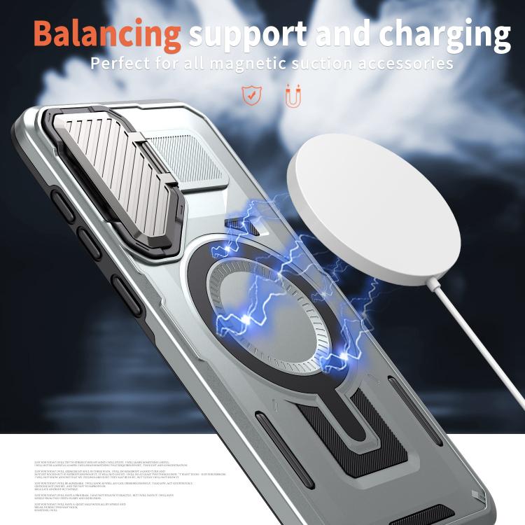 For Samsung Galaxy A36 5G Shield Frame Holder MagSafe Phone Case