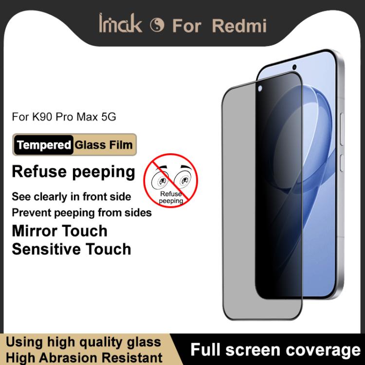 For Redmi K90 Pro Max/Poco F8 Ultra imak HD Full Screen Privacy Tempered Glass Protective Film