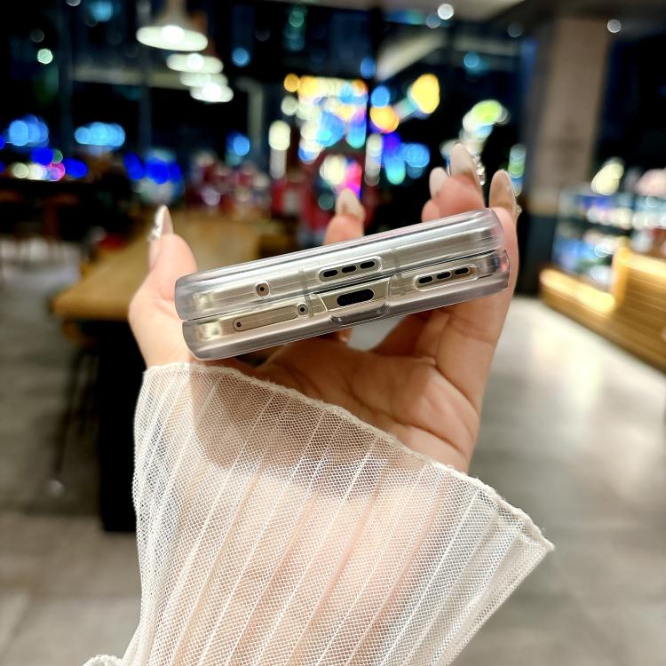 For Honor Magic V Flip Transparent Edge PC Folding Phone Case