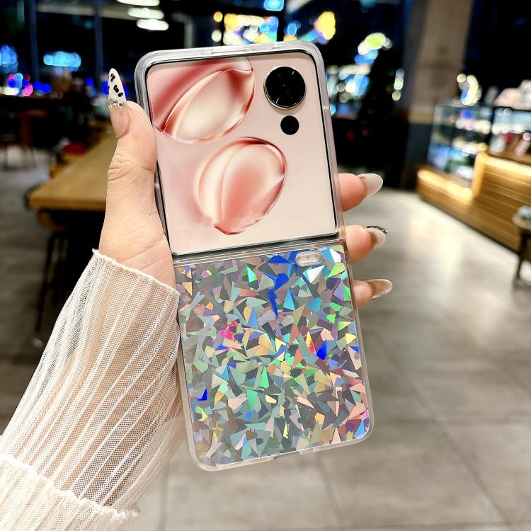 For Honor Magic V Flip Transparent Edge PC Folding Phone Case