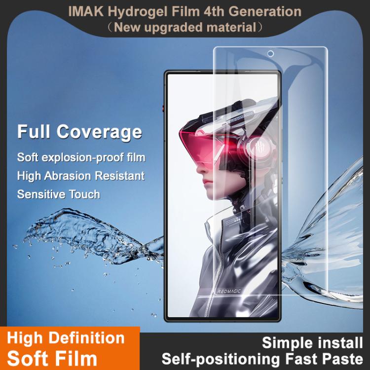 For ZTE nubia RedMagic 10 Air 5G imak 4th Generation  Full Coverage Screen Hydrogel Film Protector