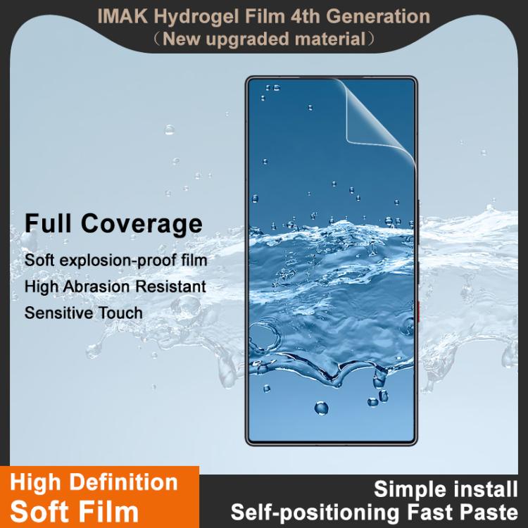 For ZTE nubia Z80 Ultra imak 4th Generation  Full Coverage Screen Hydrogel Film Protector