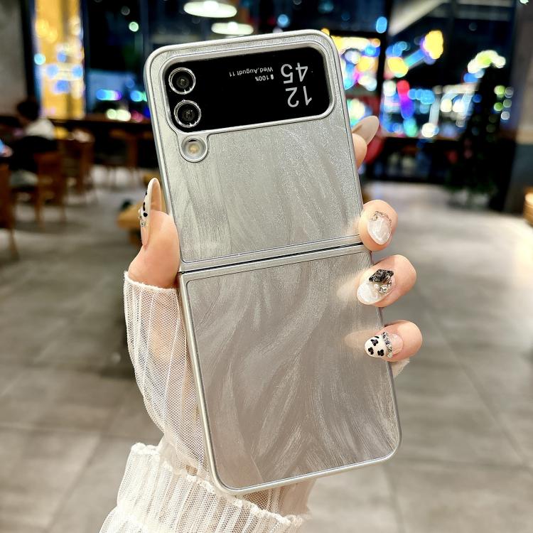 For Samsung Galaxy Z Flip3 5G Silver Edge PC Folding Phone Case