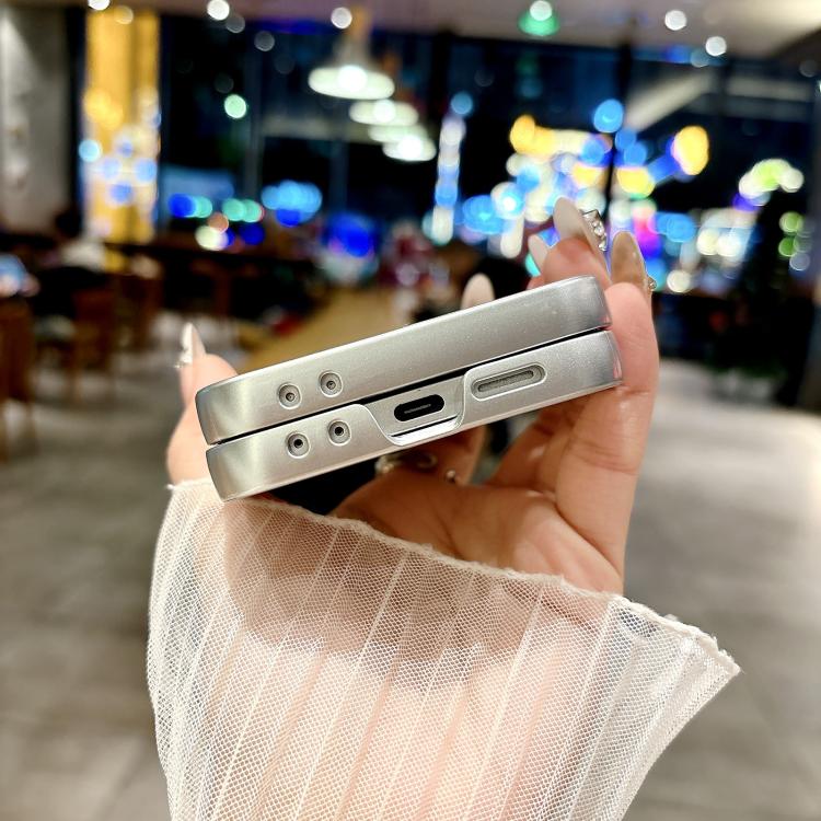 For Samsung Galaxy Z Flip3 5G Silver Edge PC Folding Phone Case