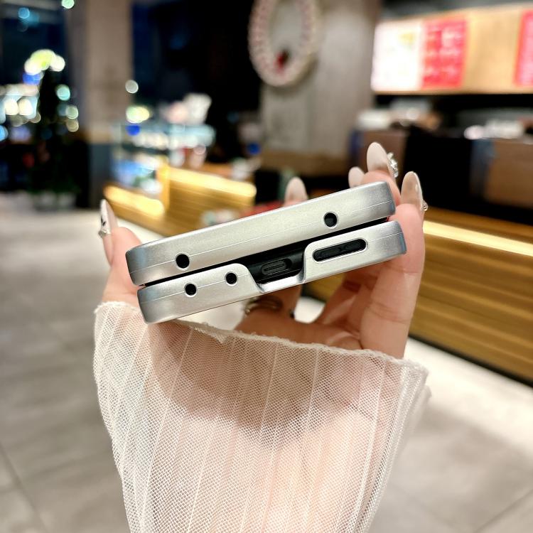 For Motorola Razr 50 Ultra Silver Edge PC Folding Phone Case