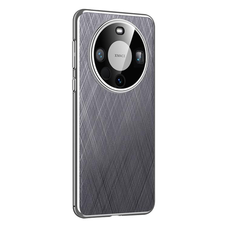 For Huawei Mate 60 Plain Leather Paint PC Phone Case