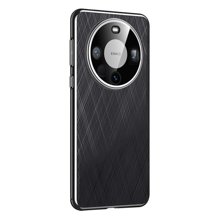 For Huawei Mate 60 Plain Leather Paint PC Phone Case