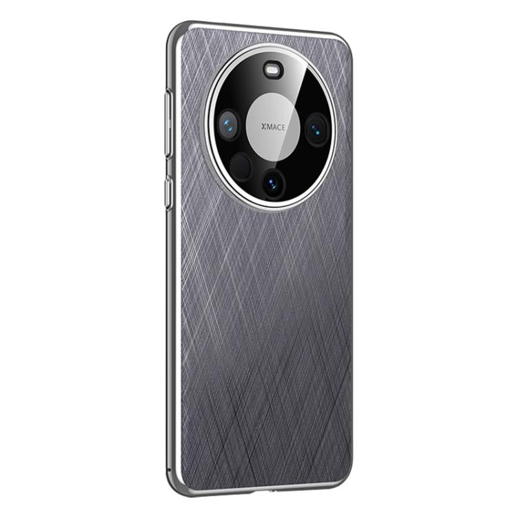 For Huawei Mate 60 Pro Plain Leather Paint PC Phone Case