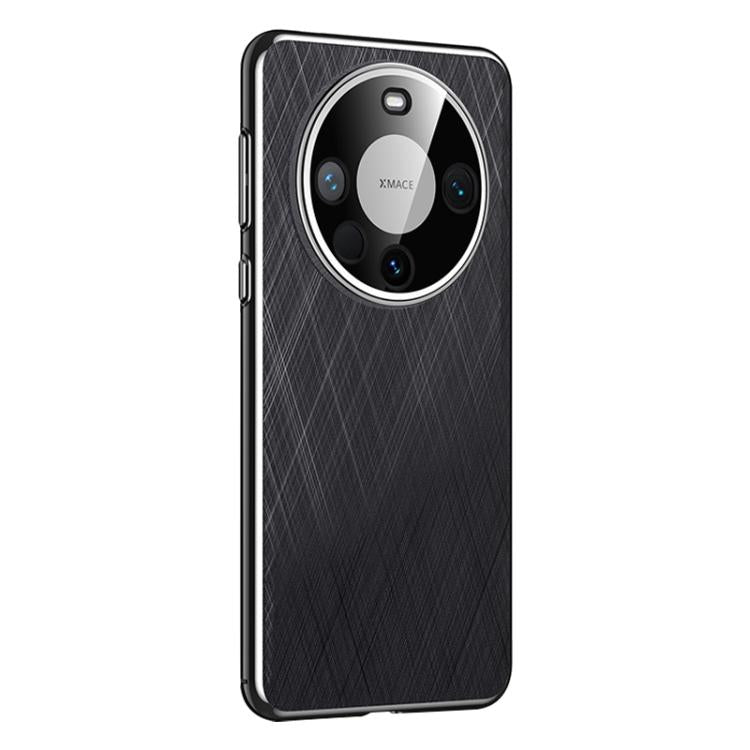 For Huawei Mate 60 Pro Plain Leather Paint PC Phone Case