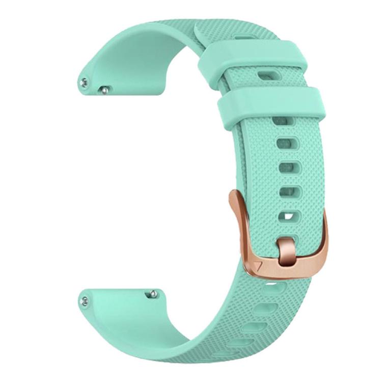 For Garmin 18mm Rose Gold Steel Buckle Silicone Watch Band