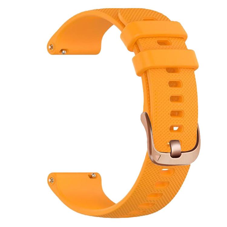 For Garmin 20mm Rose Gold Steel Buckle Silicone Watch Band