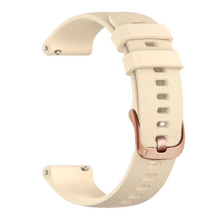 For Garmin 20mm Rose Gold Steel Buckle Silicone Watch Band