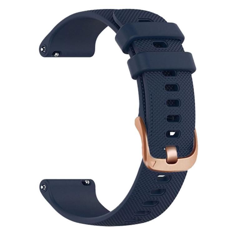 For Garmin 20mm Rose Gold Steel Buckle Silicone Watch Band