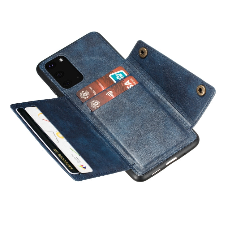 For Samsung Galaxy Note 20 Double Buckle PU + TPU Shockproof Magnetic Protective Case with Card Slot & Holder