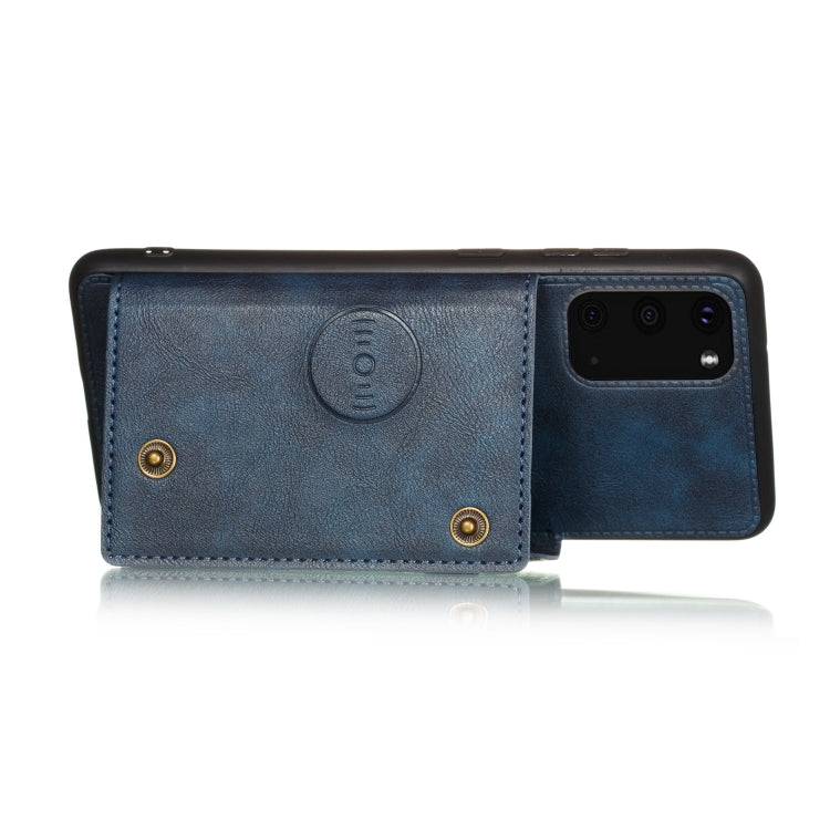 For Samsung Galaxy Note 20 Double Buckle PU + TPU Shockproof Magnetic Protective Case with Card Slot & Holder