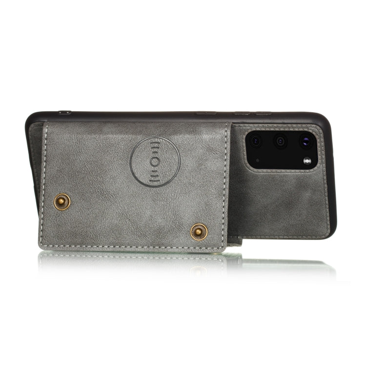 For Samsung Galaxy Note 20 Double Buckle PU + TPU Shockproof Magnetic Protective Case with Card Slot & Holder