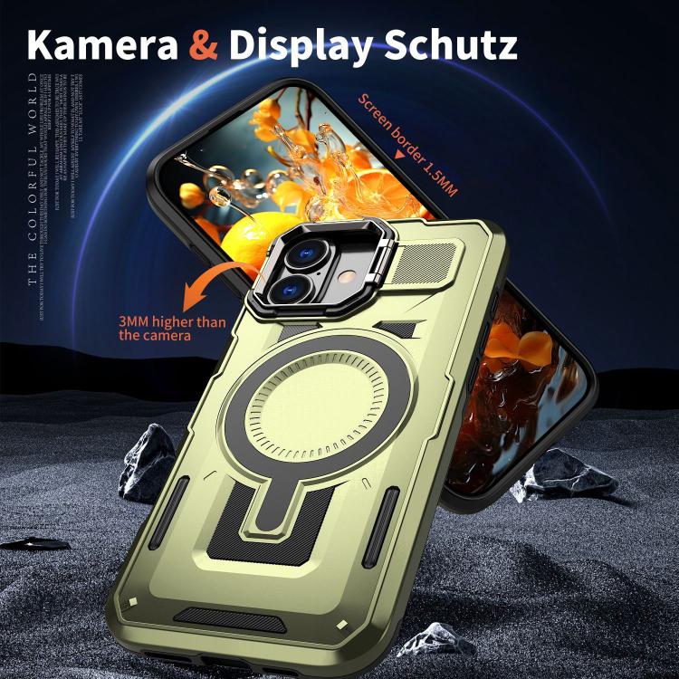 For Samsung Galaxy A05 Shield Hollow Frame Holder MagSafe Phone Case