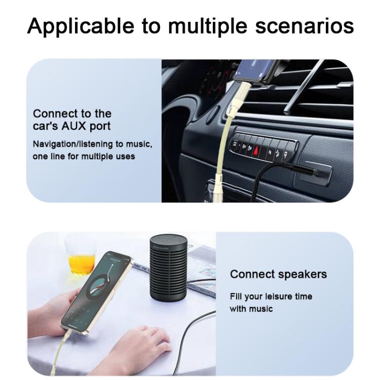 09U-JT Type-C to 3.5mm Earphone Audio Adapter - Apricot