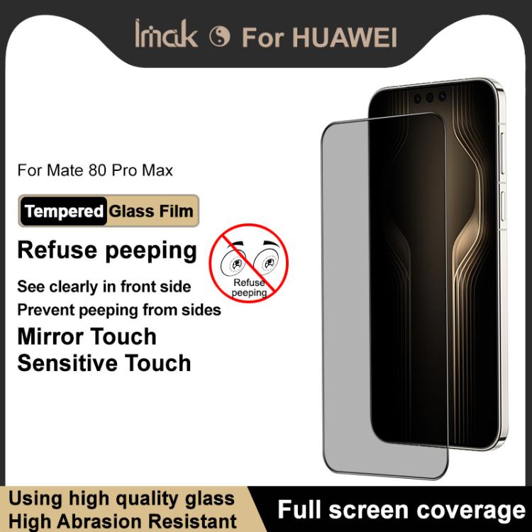 For Huawei Mate 80 Pro Max imak HD Full Screen Privacy Tempered Glass Protective Film