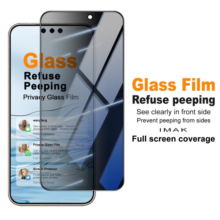For Huawei Mate 80 Pro Max Wind 5G imak HD Full Screen Privacy Tempered Glass Protective Film