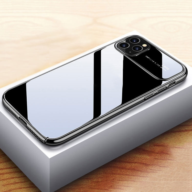 For iPhone 11 Transparent Glass Electroplating Ultra-thin Shockproof Protective Case
