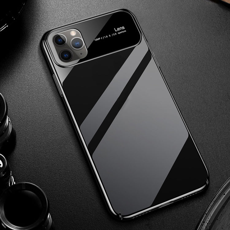 For iPhone 11 Transparent Glass Electroplating Ultra-thin Shockproof Protective Case