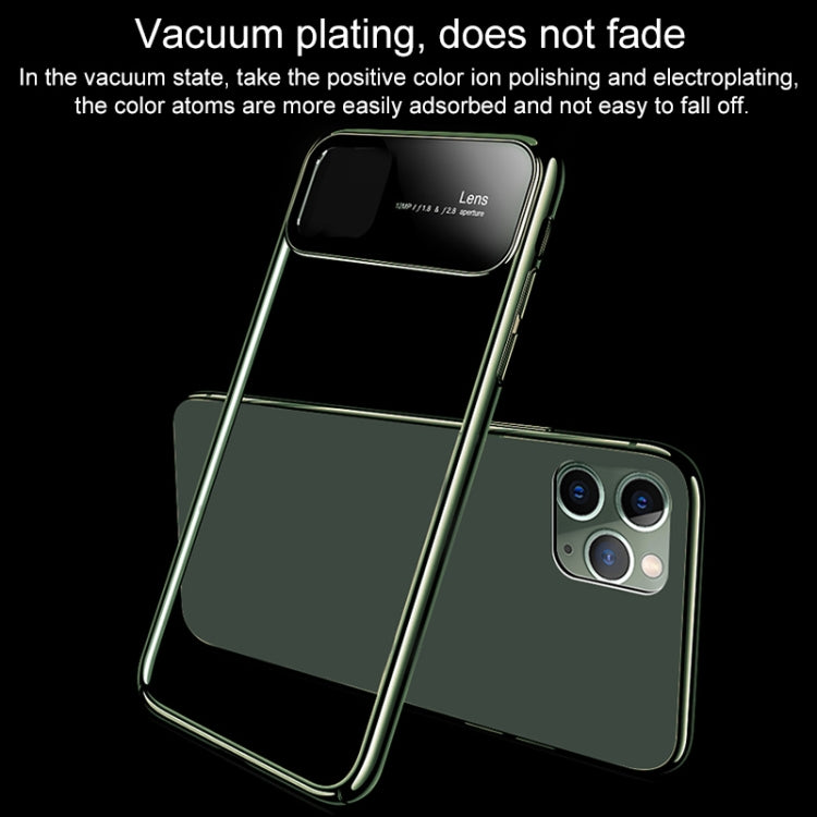 For iPhone 11 Transparent Glass Electroplating Ultra-thin Shockproof Protective Case