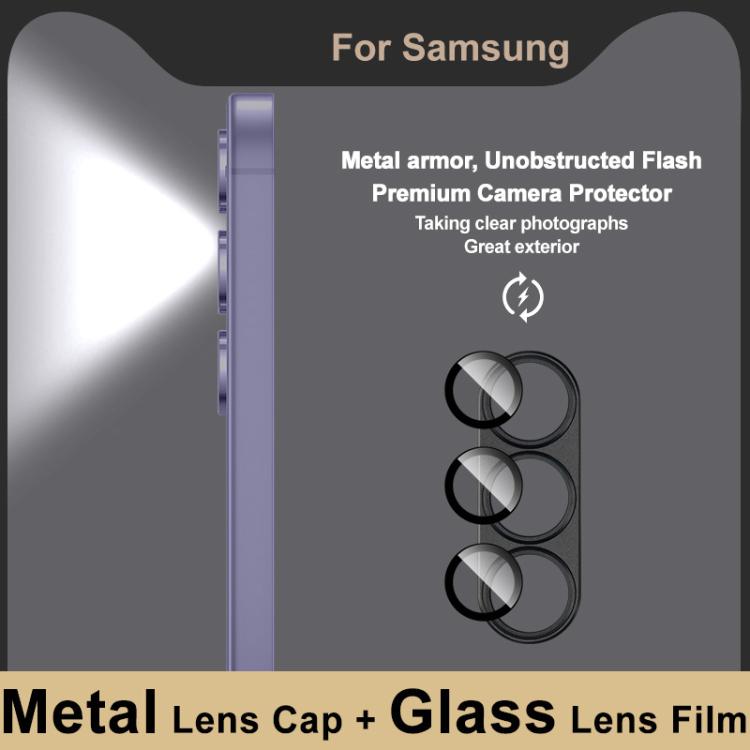 For Samsung Galaxy S25 5G IMAK Metal Armor Premium Camera Protector Film - Black
