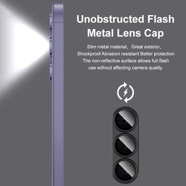 For Samsung Galaxy S25 5G IMAK Metal Armor Premium Camera Protector Film - Black