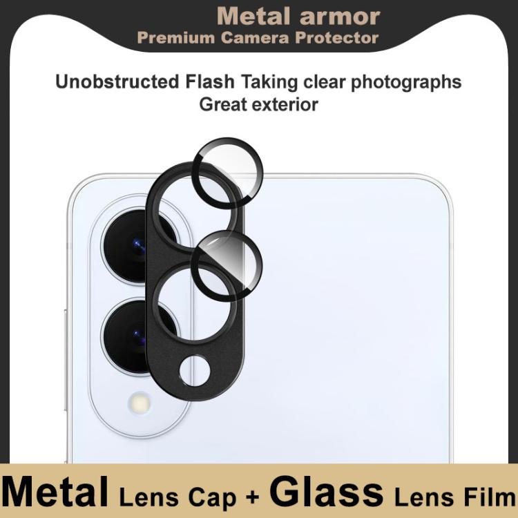 For Samsung Galaxy S25 Edge 5G IMAK Metal Armor Premium Camera Protector Film - Black