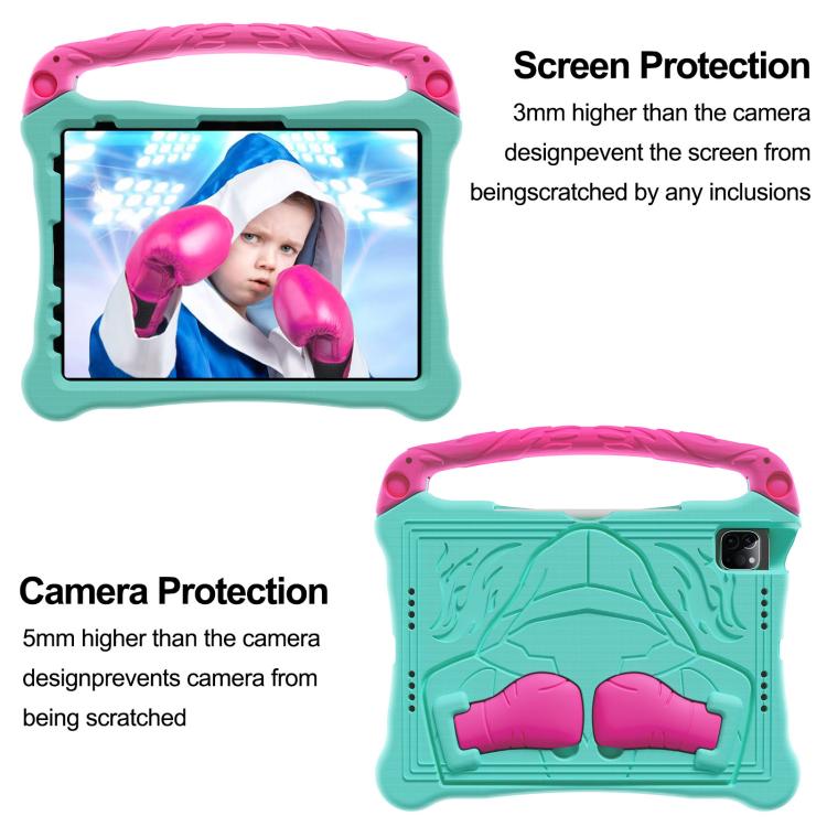 For iPad Pro 11 2025 / 2024 Boxing Series Kickstand EVA Shockproof Tablet Case with Shoulder Strap